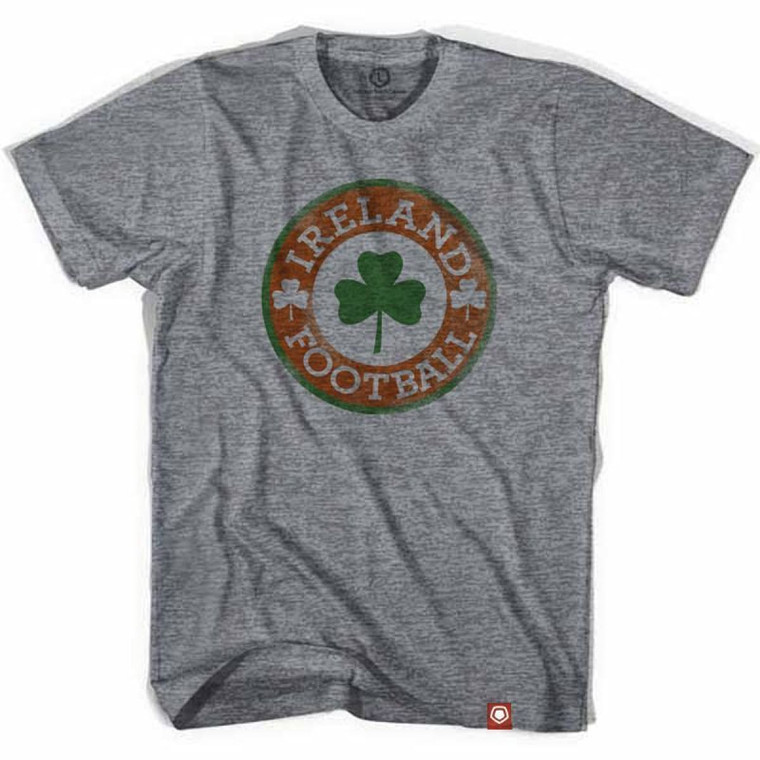 Ireland Football Clover Crest Soccer T-shirt - Athletic Grey