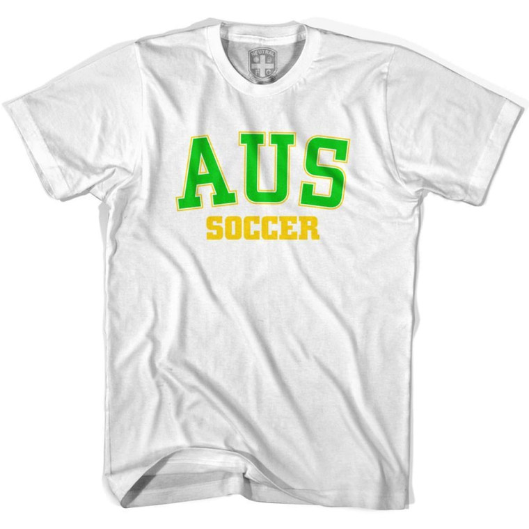 Australia AUS Soccer Country Code T-shirt - White