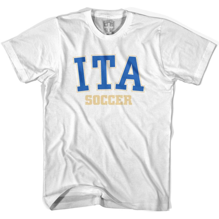 Italy ITA Soccer Country Code T-shirt - White