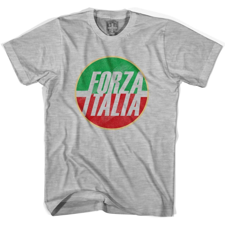 Italy Forza Italia Roundel Design T-Shirt - Heather Grey