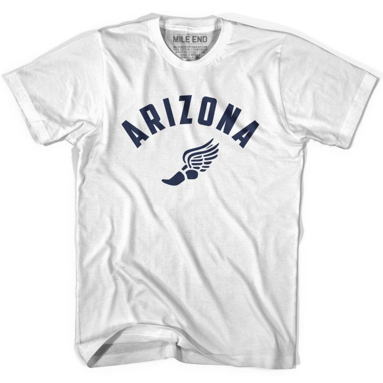 Arizona Running Winged Foot Track T-shirt - White