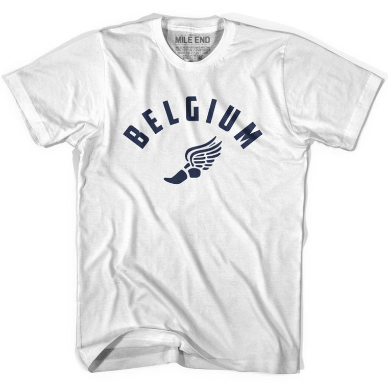 Belgium Running Winged Foot Track T-shirt - White