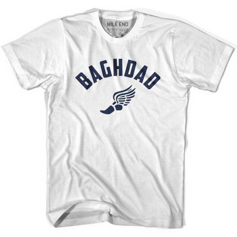 Baghdad Running Winged Foot Track T-shirt - White