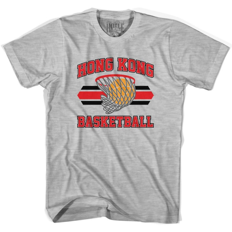 Hong Kong 90's Basketball T-shirt - Grey Heather