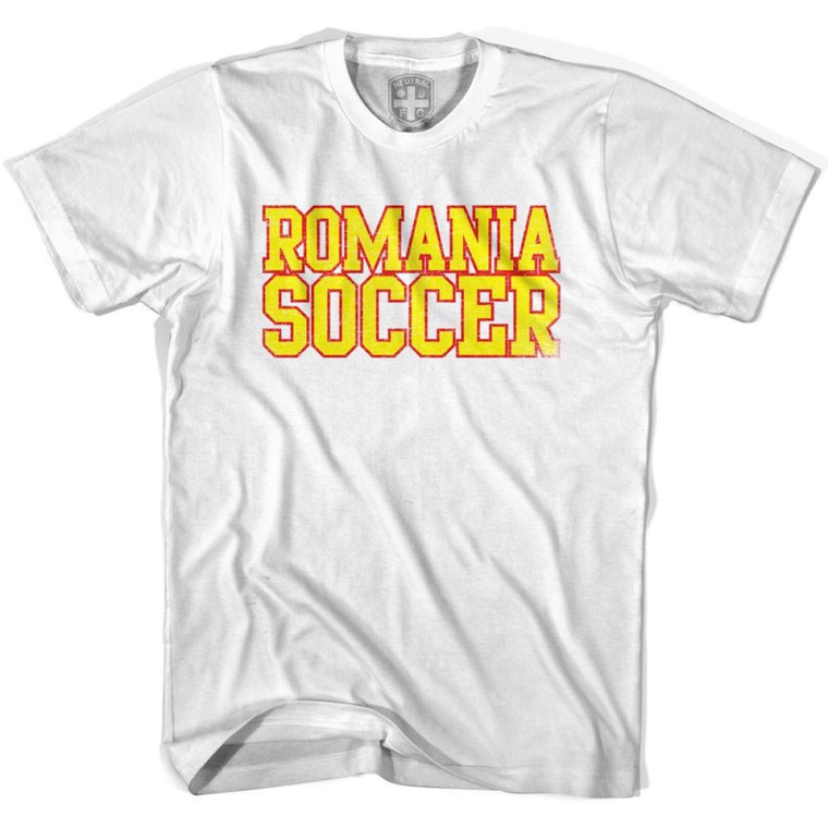 Romania Soccer Nations World Cup T-Shirt - Adult - White