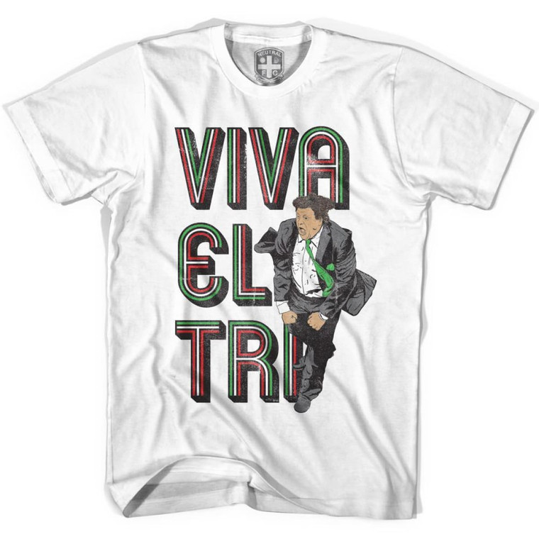 Mexico Viva El Tri Soccer T-Shirt - Adult - White