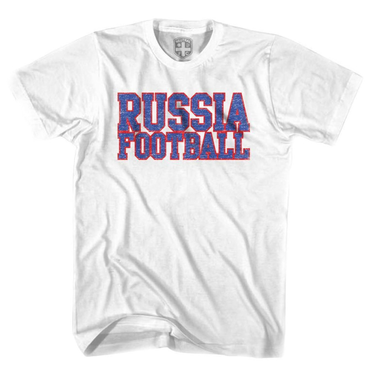 Russia Football Nation Soccer T-Shirt - Adult - White