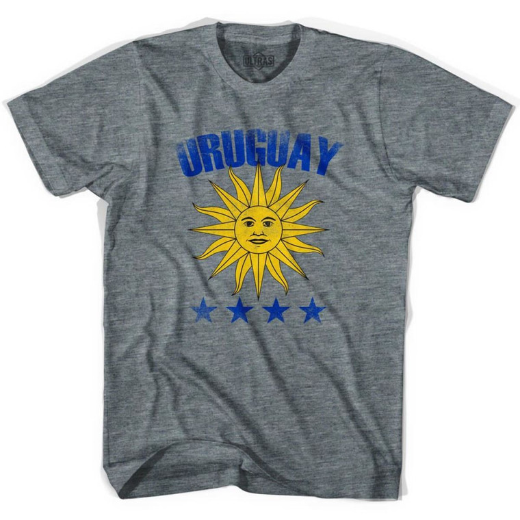 Ultras Uruguay 4 World Cups Ultras Soccer T-Shirt - Adult - Athletic Grey