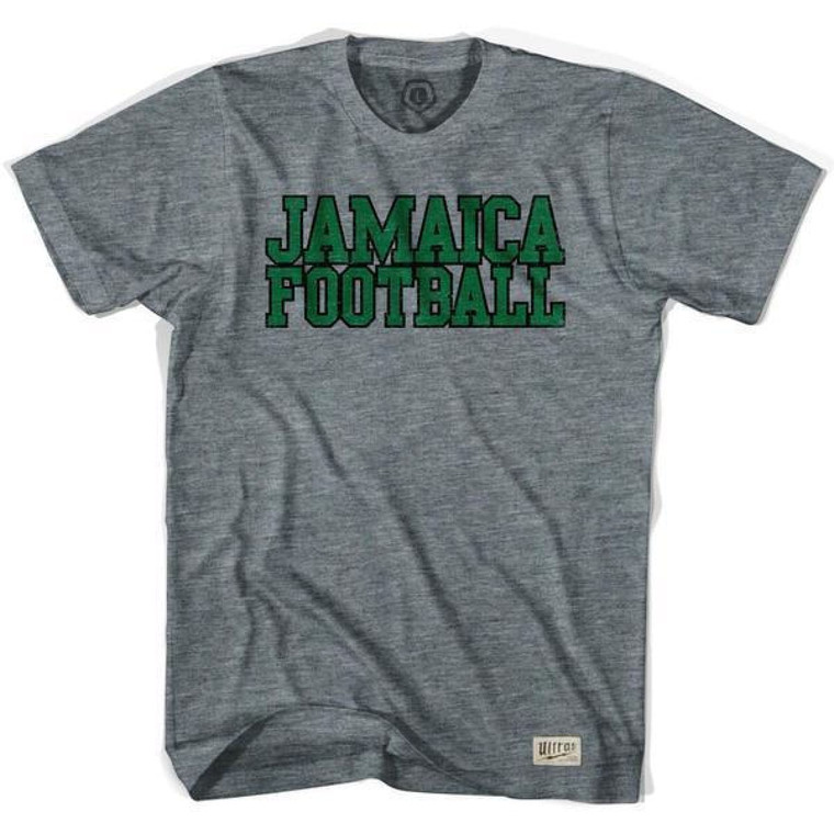 Jamaica Football Nation Soccer T-Shirt - Adult - Athletic Grey