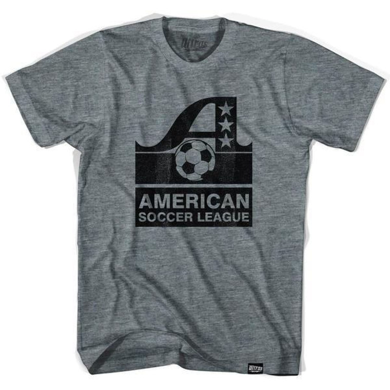 ASL American Soccer League Vintage T-Shirt - Adult - Athletic Grey