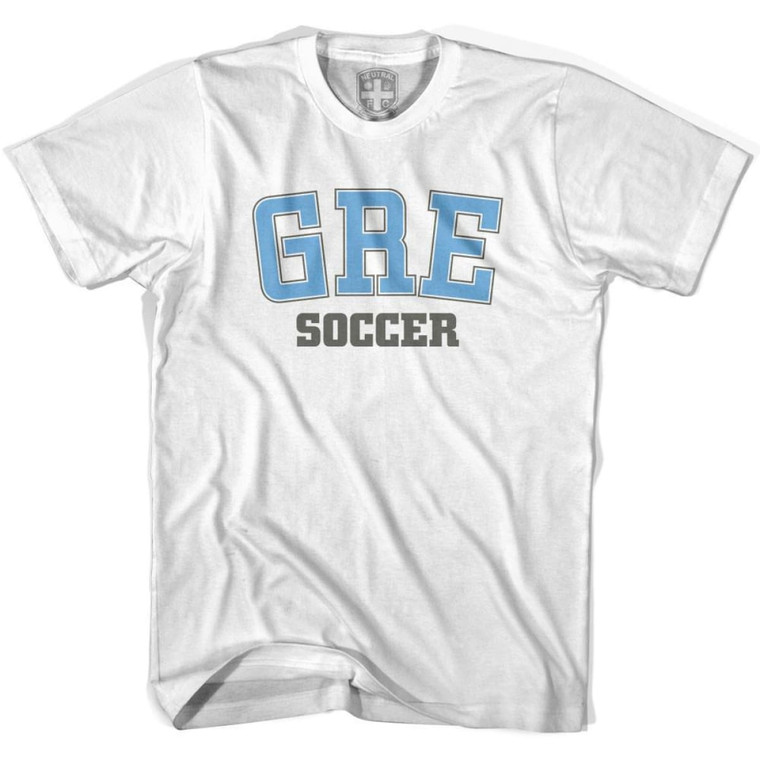 Greece GRE Soccer Country Code T-Shirt - Adult - White