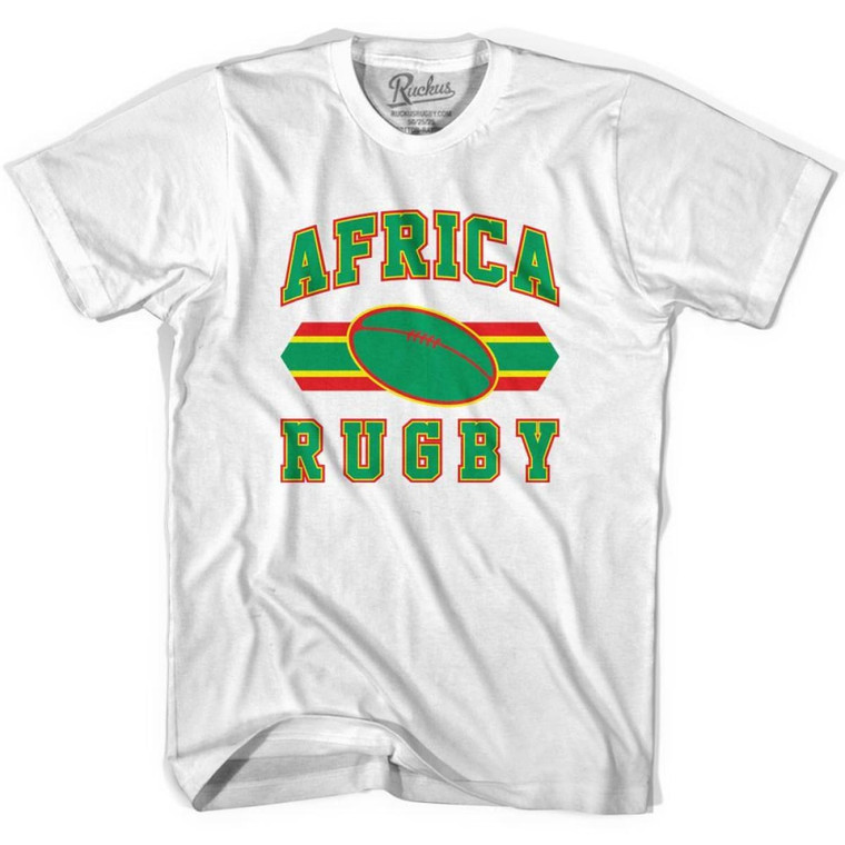 Africa Rugby Ball 90's Rugby Ball T-Shirt - Adult - White