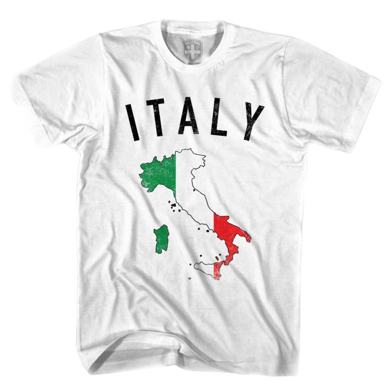 Italy Flag & Country T-Shirt - Adult - White