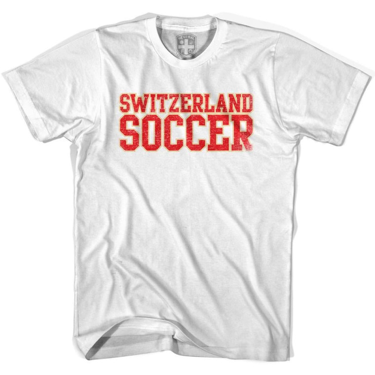 Switzerland Soccer Nations World Cup T-Shirt - Adult - White