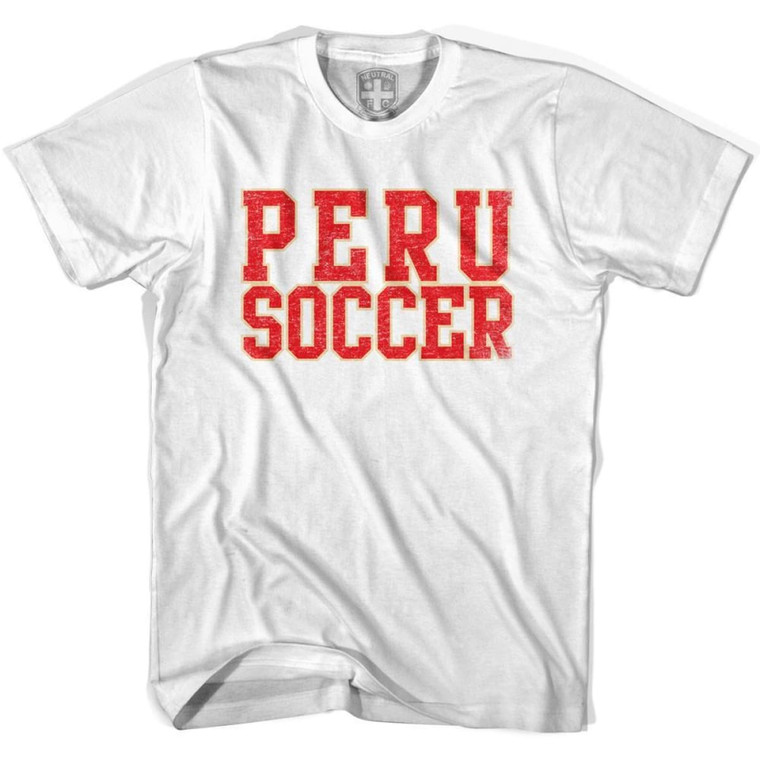 Peru Soccer Nations World Cup T-Shirt - Adult - White