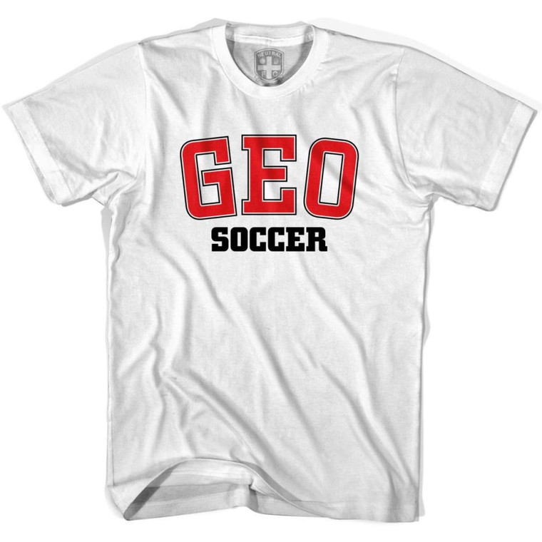 Georgia GEO Soccer Country Code T-Shirt - Adult - White