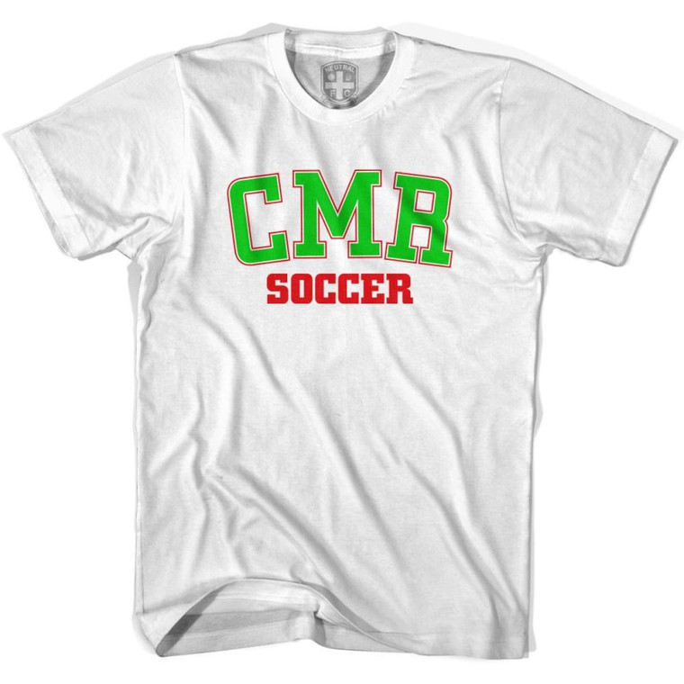 Cameroon CMR Soccer Country Code T-Shirt - Adult - White