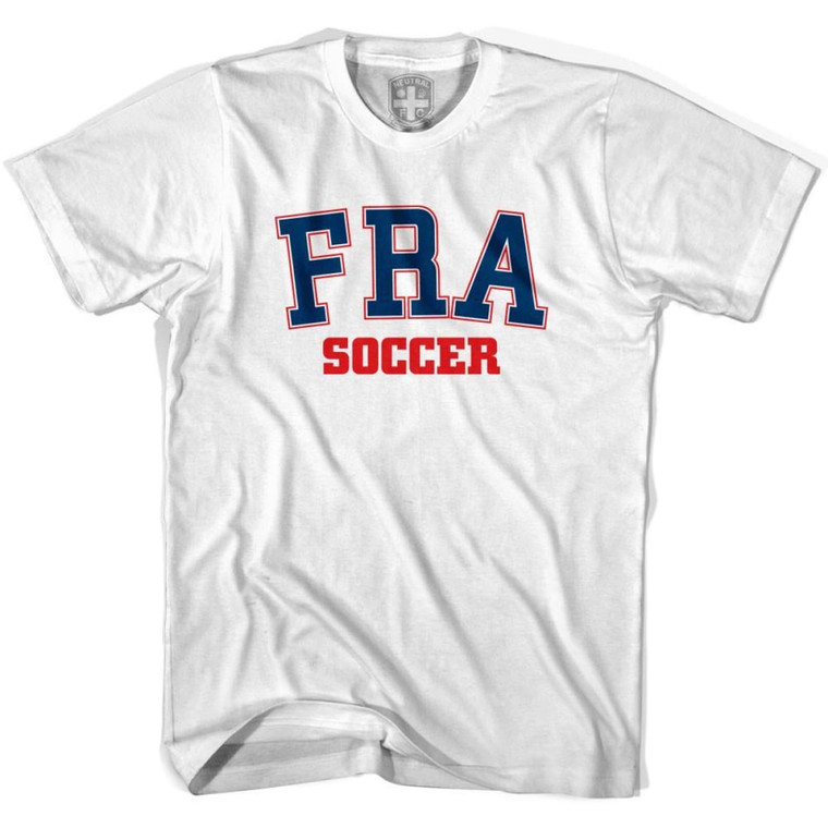 France FRA Soccer Country Code T-Shirt - Adult - White