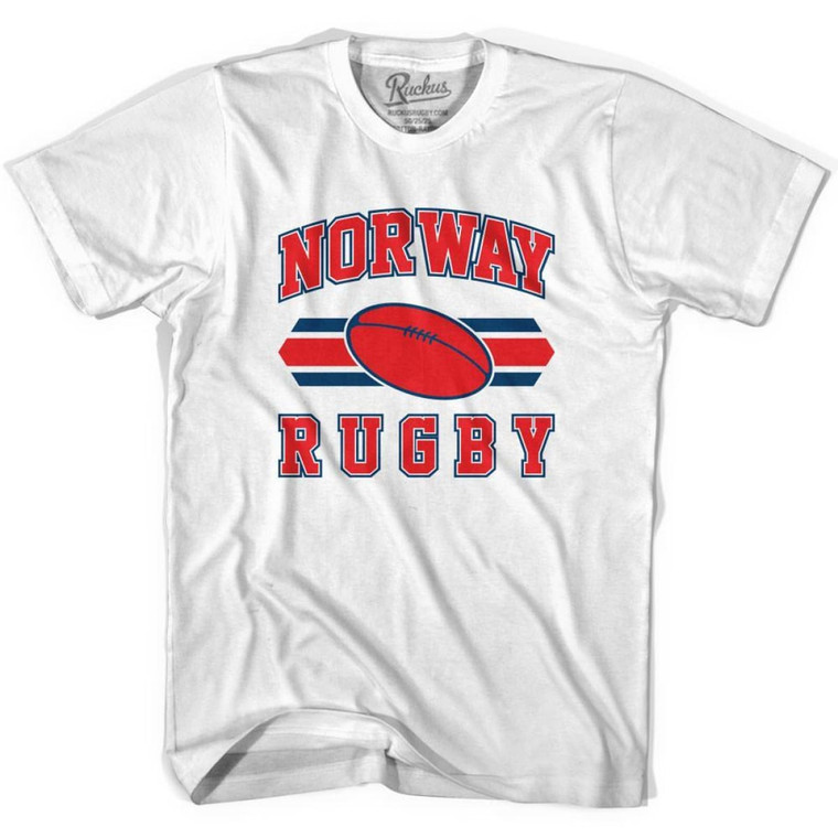 Norway 90's Rugby Ball T-Shirt - Adult - White