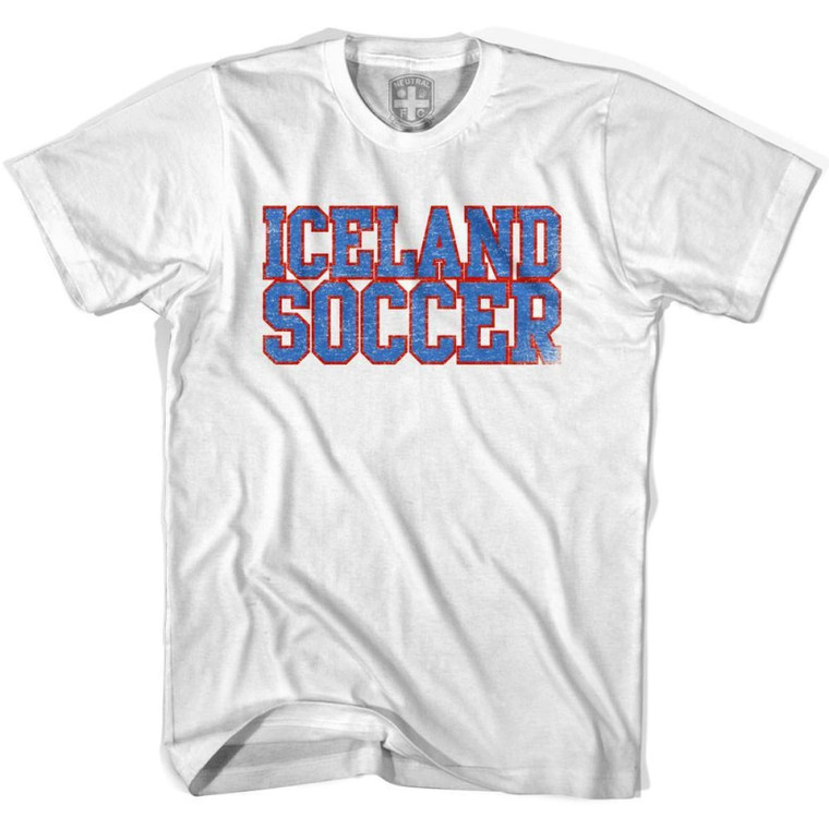 Iceland Soccer Nations World Cup T-Shirt - Adult - White