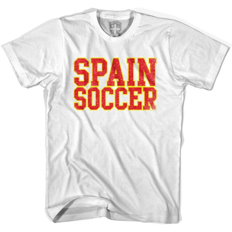 Spain Soccer Nations World Cup T-Shirt - Adult - White