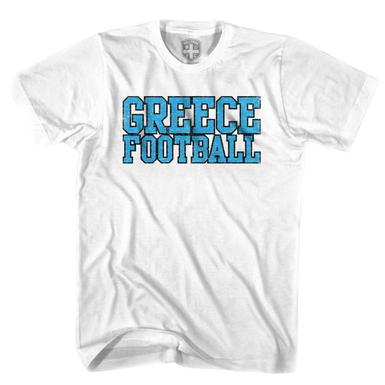 Greece Football Nation Soccer T-Shirt - Adult - White