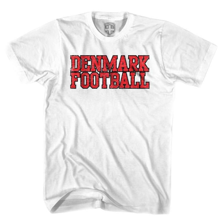 Denmark Football Country T-Shirt - Adult - White