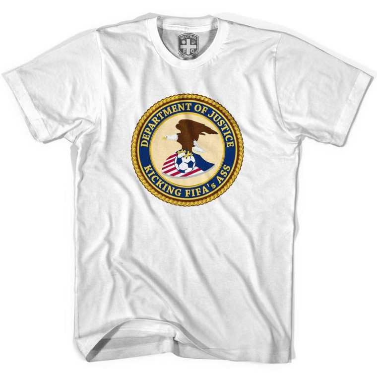Department of Justice Soccer T-Shirt - Adult - White