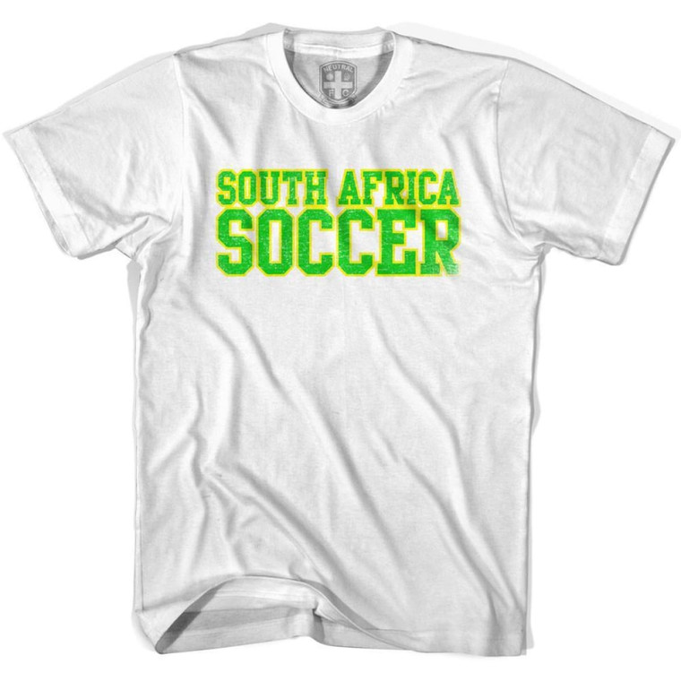 South Africa Soccer Nations World Cup T-Shirt - Adult - White
