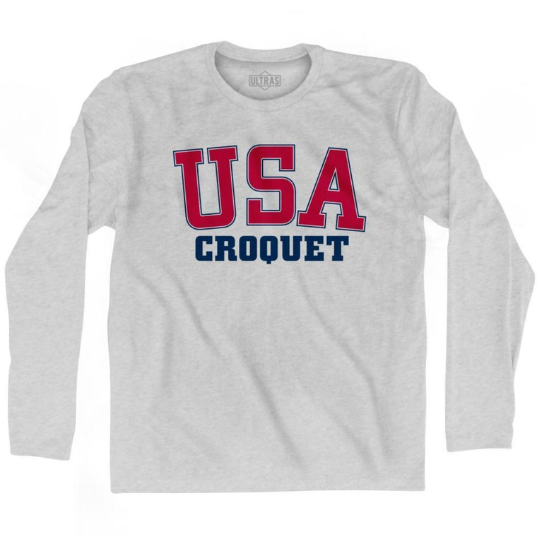 USA Croquet Ultras Long Sleeve T-Shirt - Grey Heather