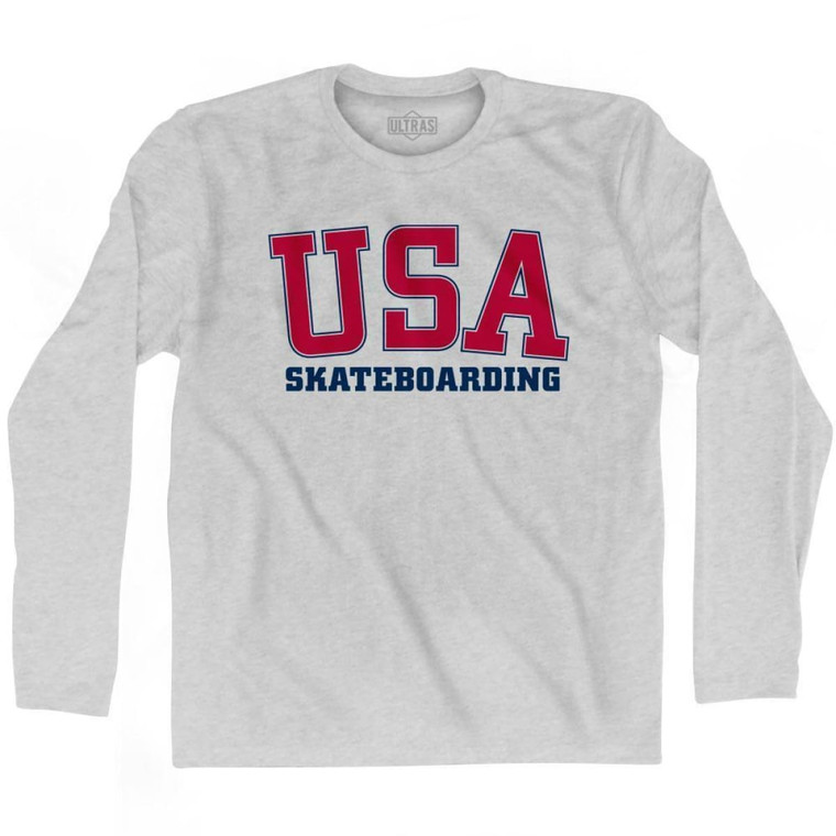 USA Skateboarding Ultras Long Sleeve T-Shirt - Grey Heather