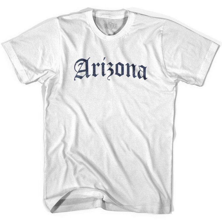 Womens Arizona Old Town Font T-shirt - White