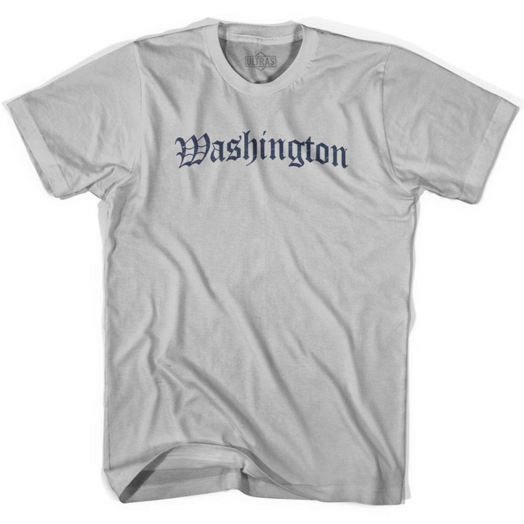 Washington Old Town Font T-Shirt - Cool Grey
