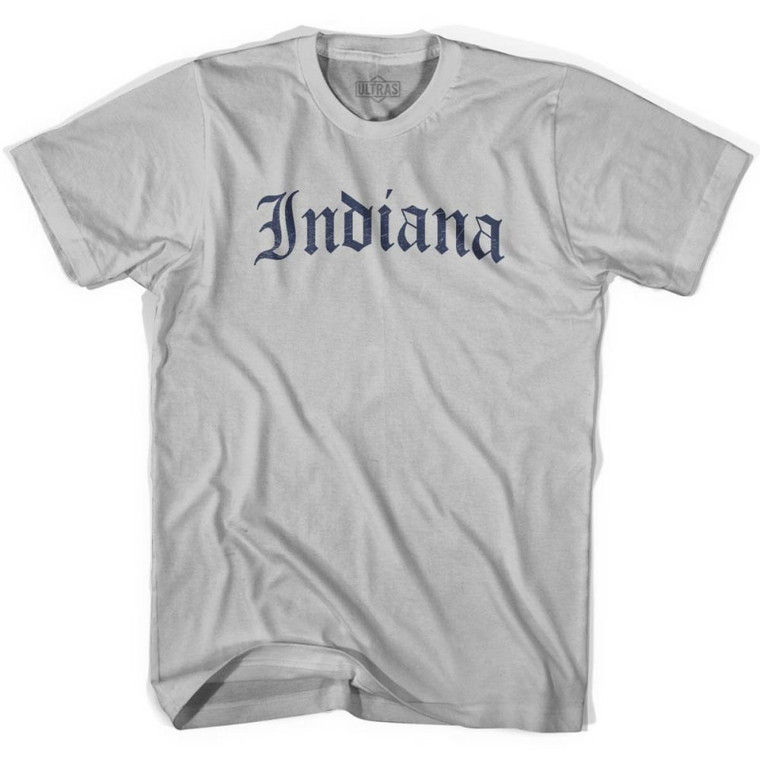 Indiana Old Town Font T-Shirt - Cool Grey