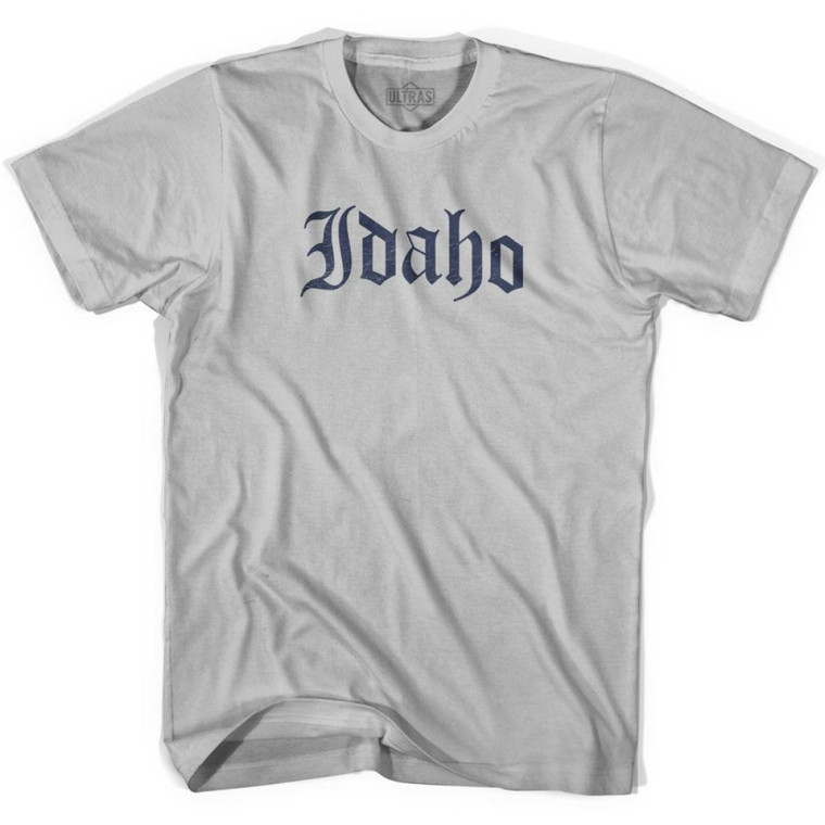 Idaho Old Town Font T-Shirt - Cool Grey