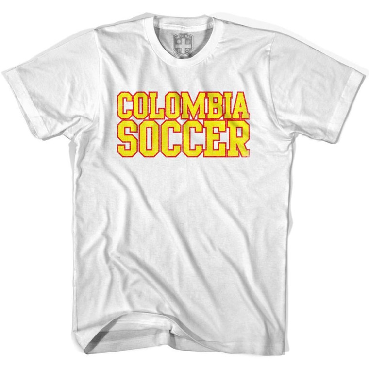 Colombia Soccer Nations World Cup T-Shirt - Adult - White