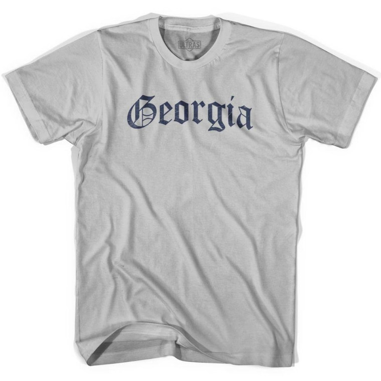Georgia Old Town Font T-Shirt - Cool Grey