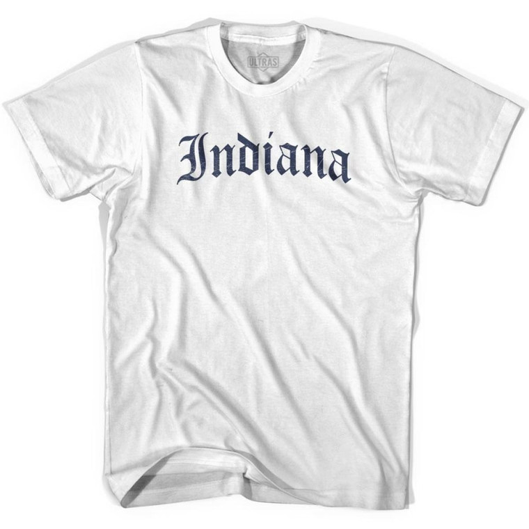 Womens Indiana Old Town Font T-shirt - White