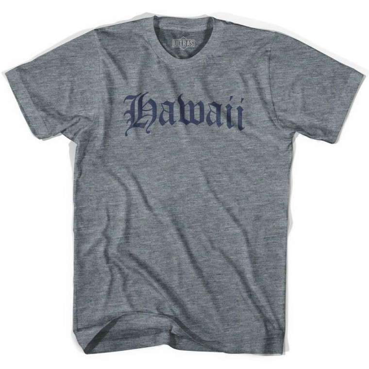 Youth Hawaii Old Town Font T-shirt - Athletic Grey