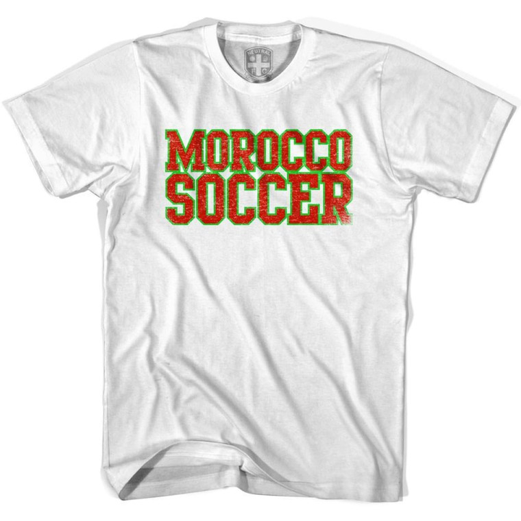 Morocco Soccer Nations World Cup T-Shirt - Adult - White