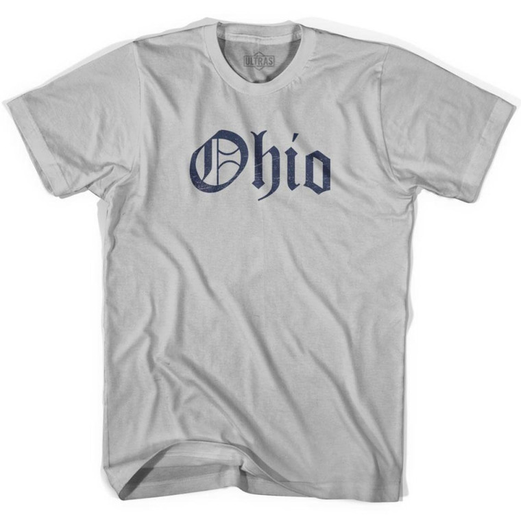 Ohio Old Town Font T-Shirt - Cool Grey