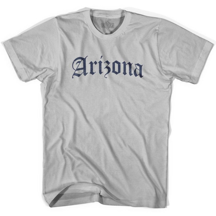 Arizona Old Town Font T-Shirt - Cool Grey