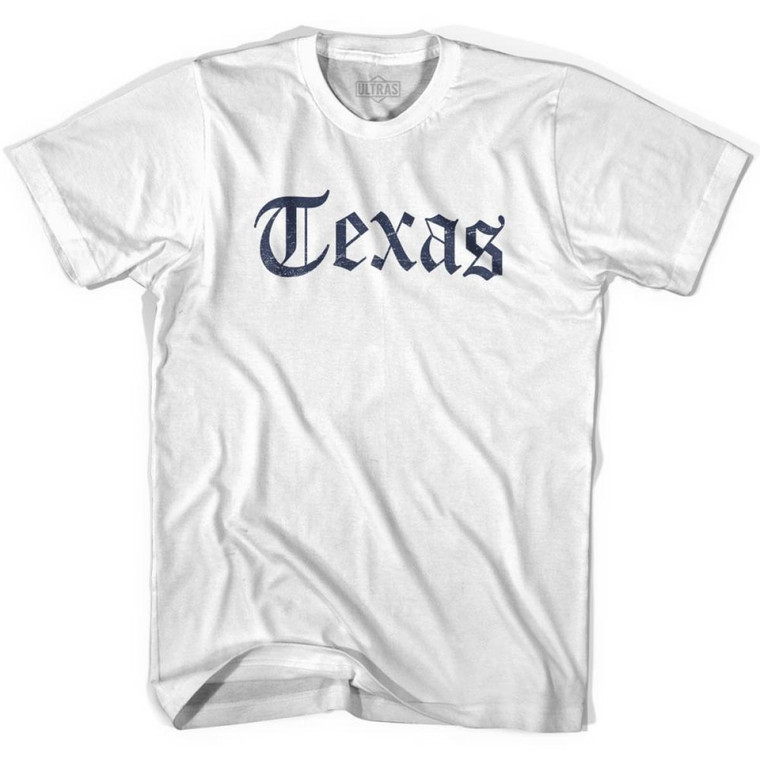 Texas Old Town Font T-shirt - White