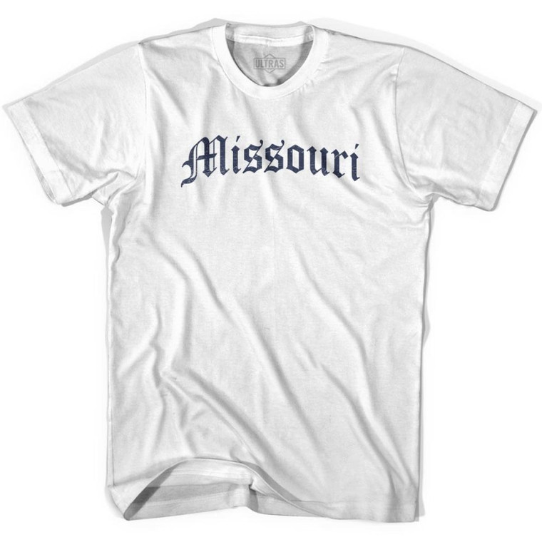 Missouri Old Town Font T-shirt - White