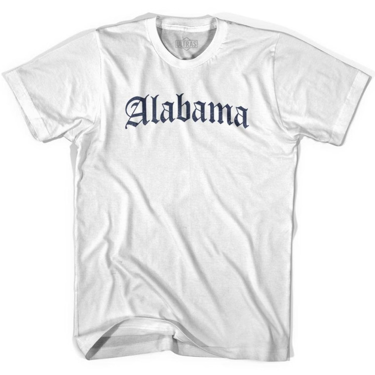 Alabama Old Town Font T-shirt - White