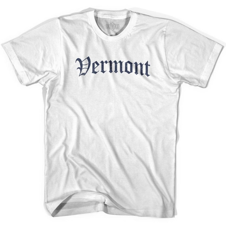 Youth Vermont Old Town Font T-shirt - White