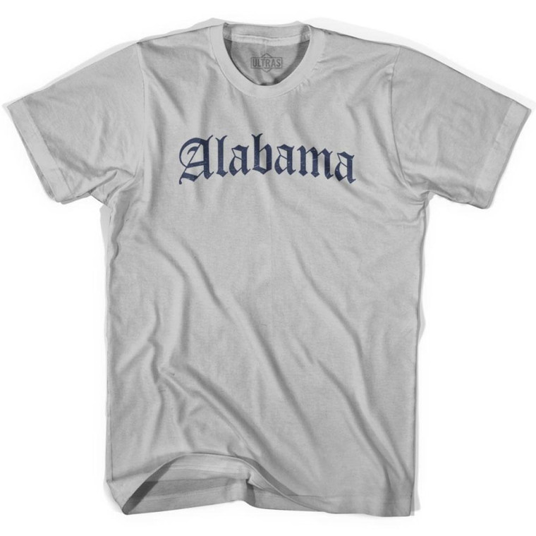 Alabama Old Town Font T-Shirt - Cool Grey