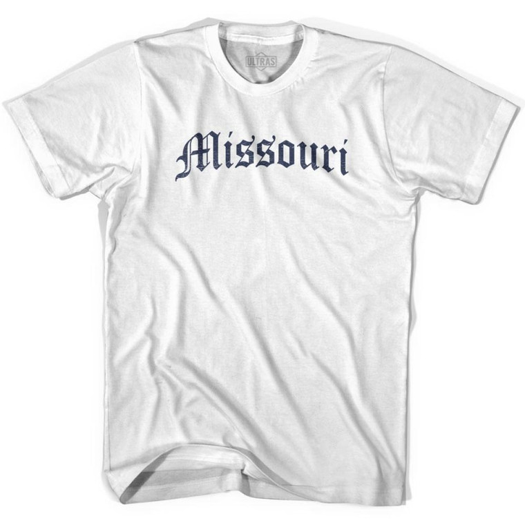 Youth Missouri Old Town Font T-shirt - White