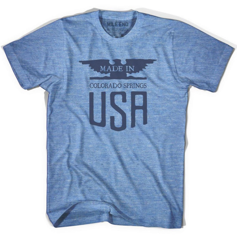 Made In USA Colorado Vintage Eagle T-Shirt - Athletic Blue