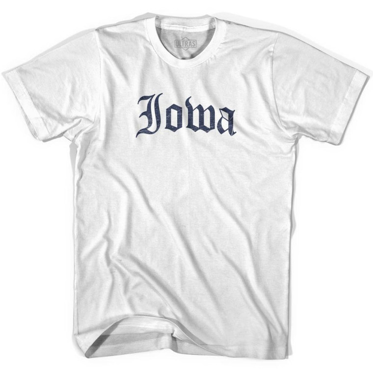 Youth Iowa Old Town Font T-shirt - White